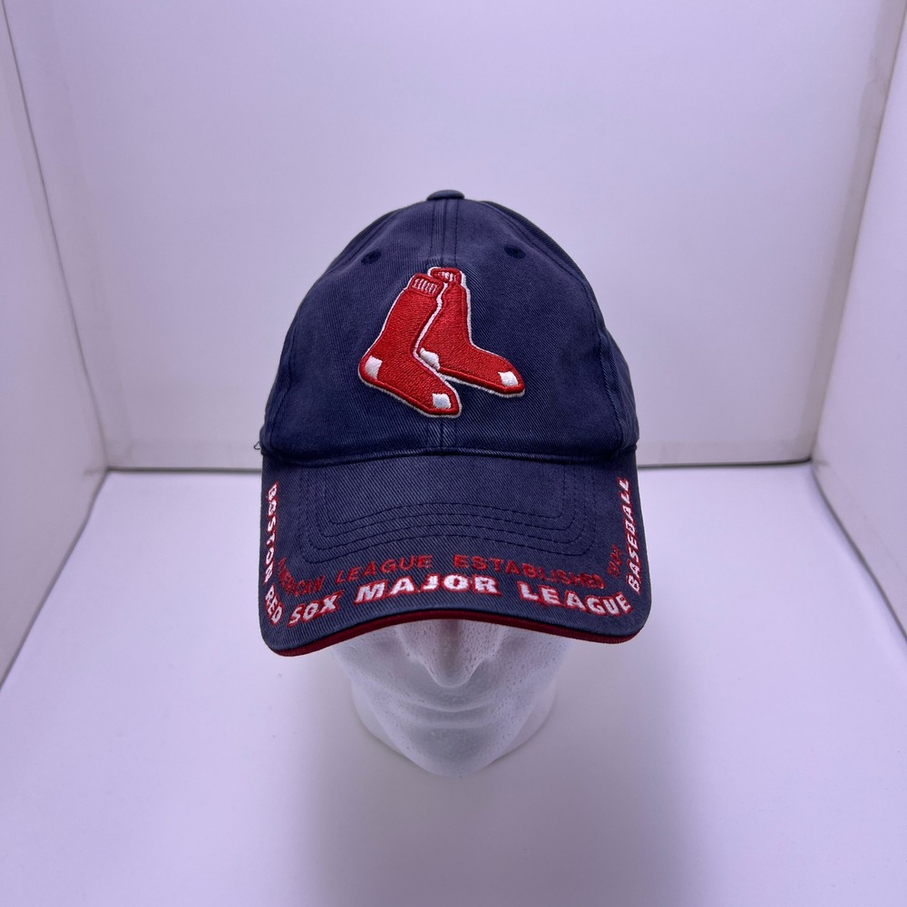 Annco Boston Red Sox Hat Mens Navy Blue Baseball Cap Adjustable Strapback MLB